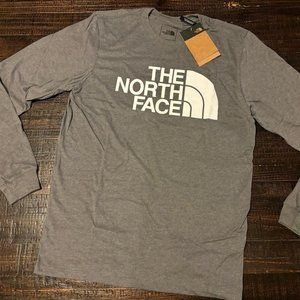 The North Face Half Dome Men's Gray Long Sleeve T-Shirt - Size Small